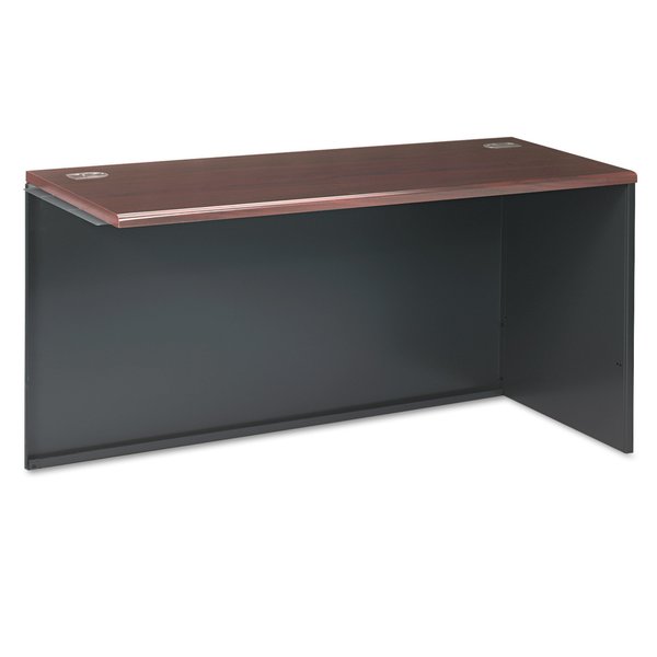 Hon Return Shell, 24 in D, 60" W, 29-1/2 in H, Mahogany/Charcoal H38945R.N.S